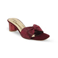 Ladies Fancy Block Heel Bow Style Slipper-17563
