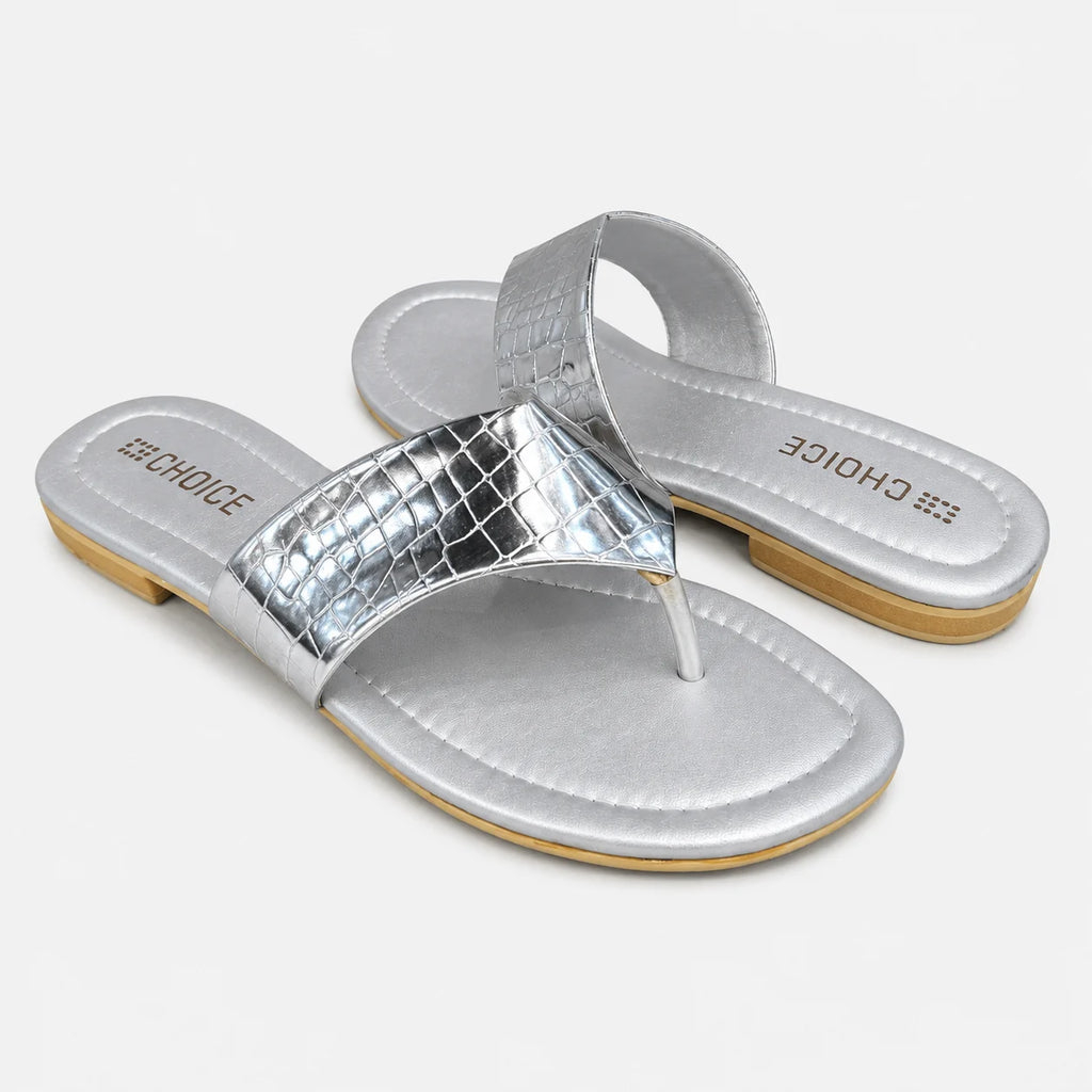 Casual & Fancy Chappal - Silver | 10138