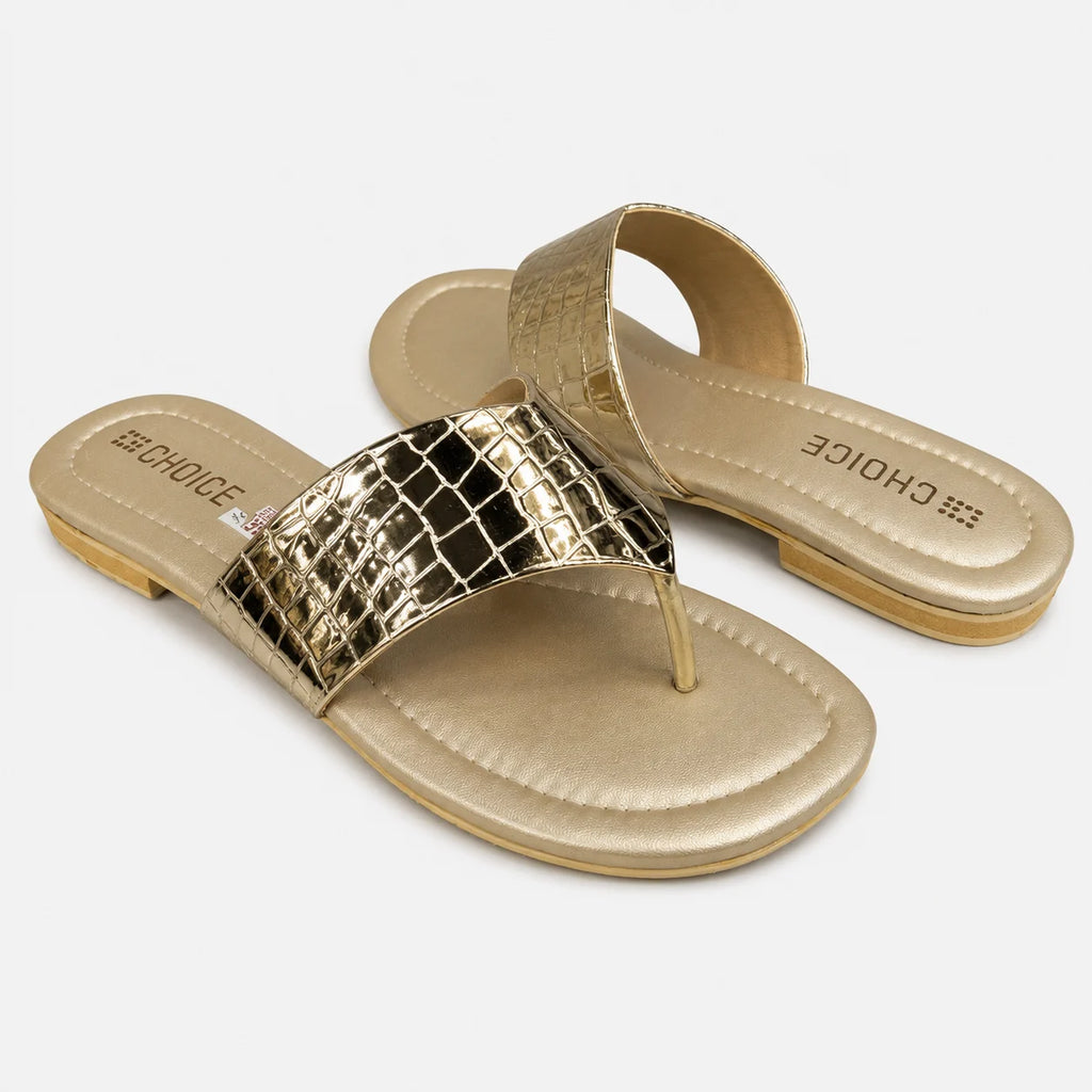 Casual & Fancy Chappal - Golden | 10138