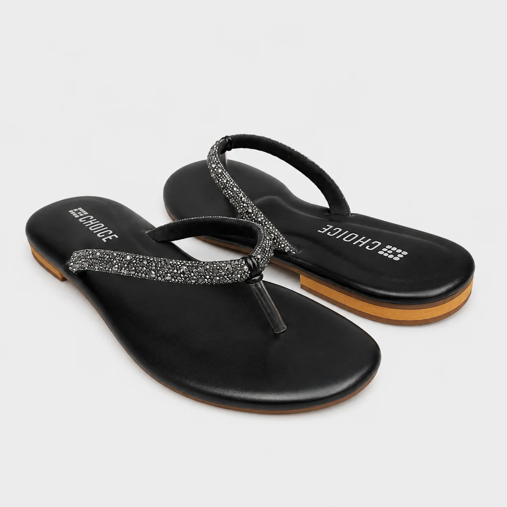 Casual & Fancy Chappal - Black | 10198