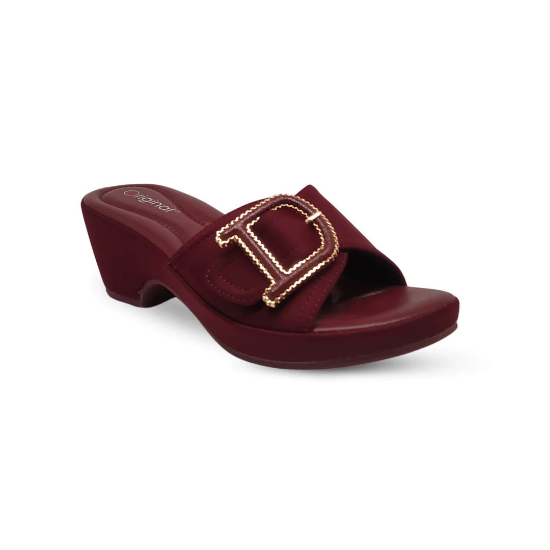 Ladies Fancy Buckle PU Slipper-14760
