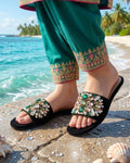 Ladies Fancy Flat Slipper-12520