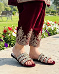 Ladies Fancy Flat Slipper-12715