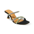 Ladies Fancy Block Heel Slipper-17554