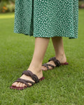Ladies Fancy Flat Slipper-12895