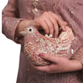 Ladies Fancy Bridal Sparrow Clutch (Metal)-59490