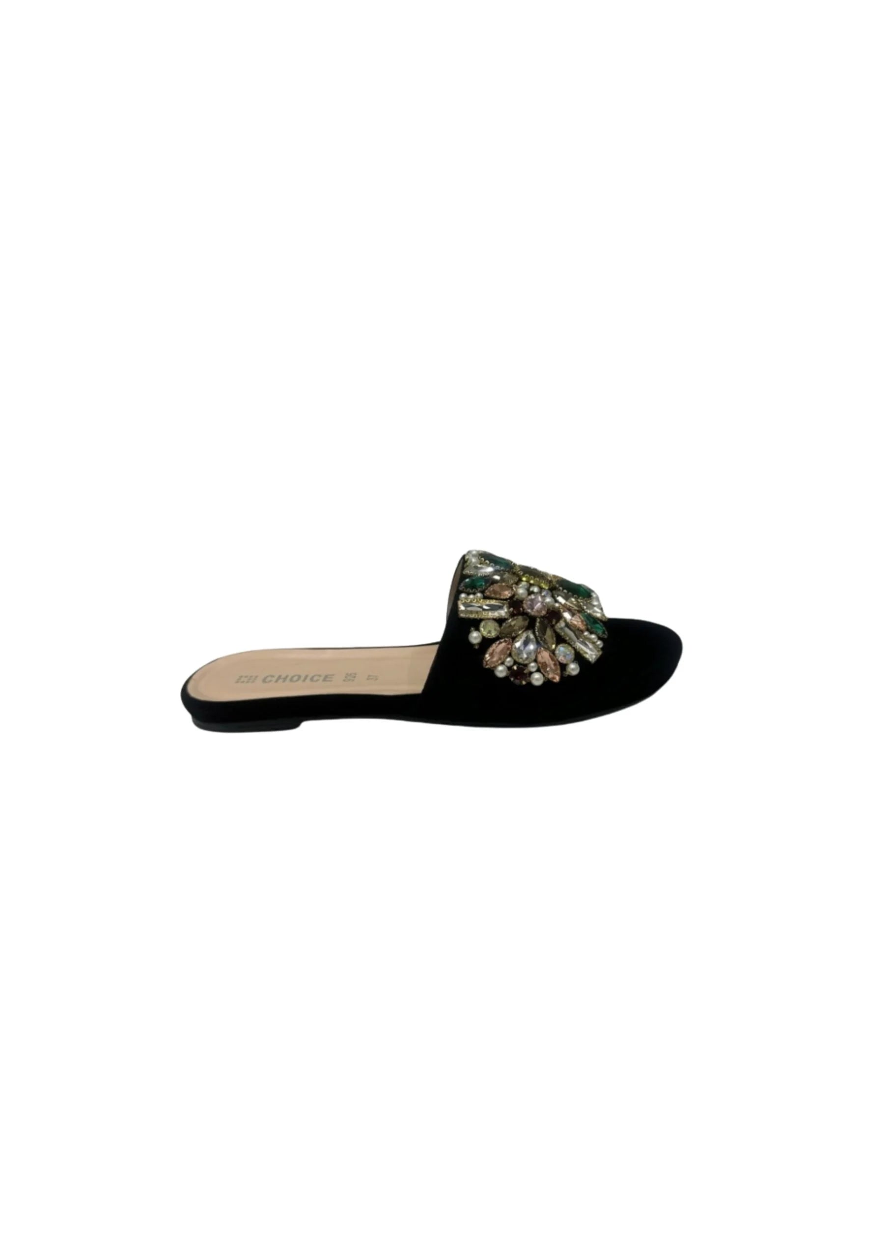 Ladies Fancy Flat Slipper-12520