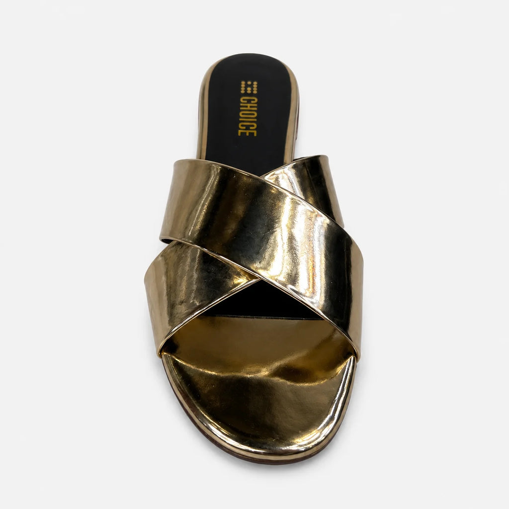 Flat Slipper - Golden | 12554