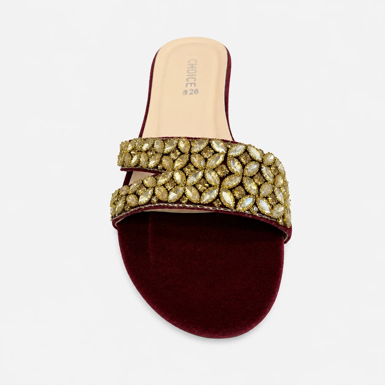 Flat Slipper - Maroon | 12557