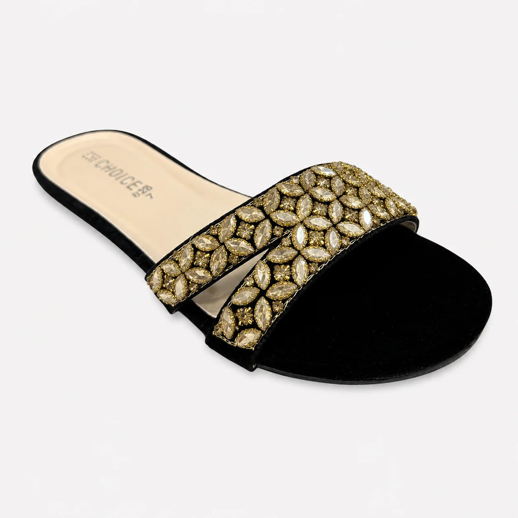 Flat Slipper - Black | 12557