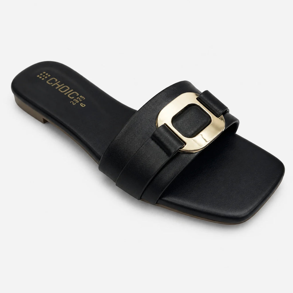 Flat Slipper - Black | 12689