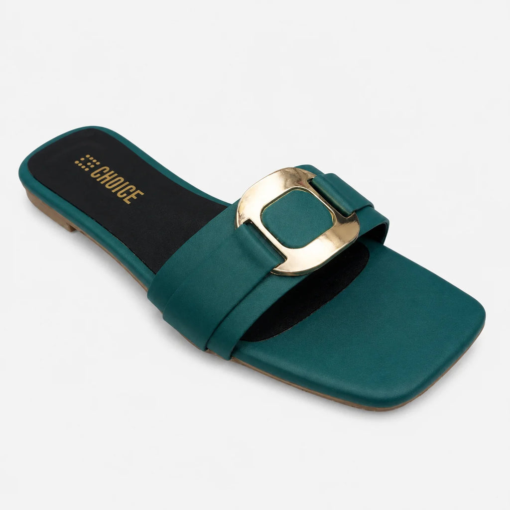 Flat Slipper - Green | 12689