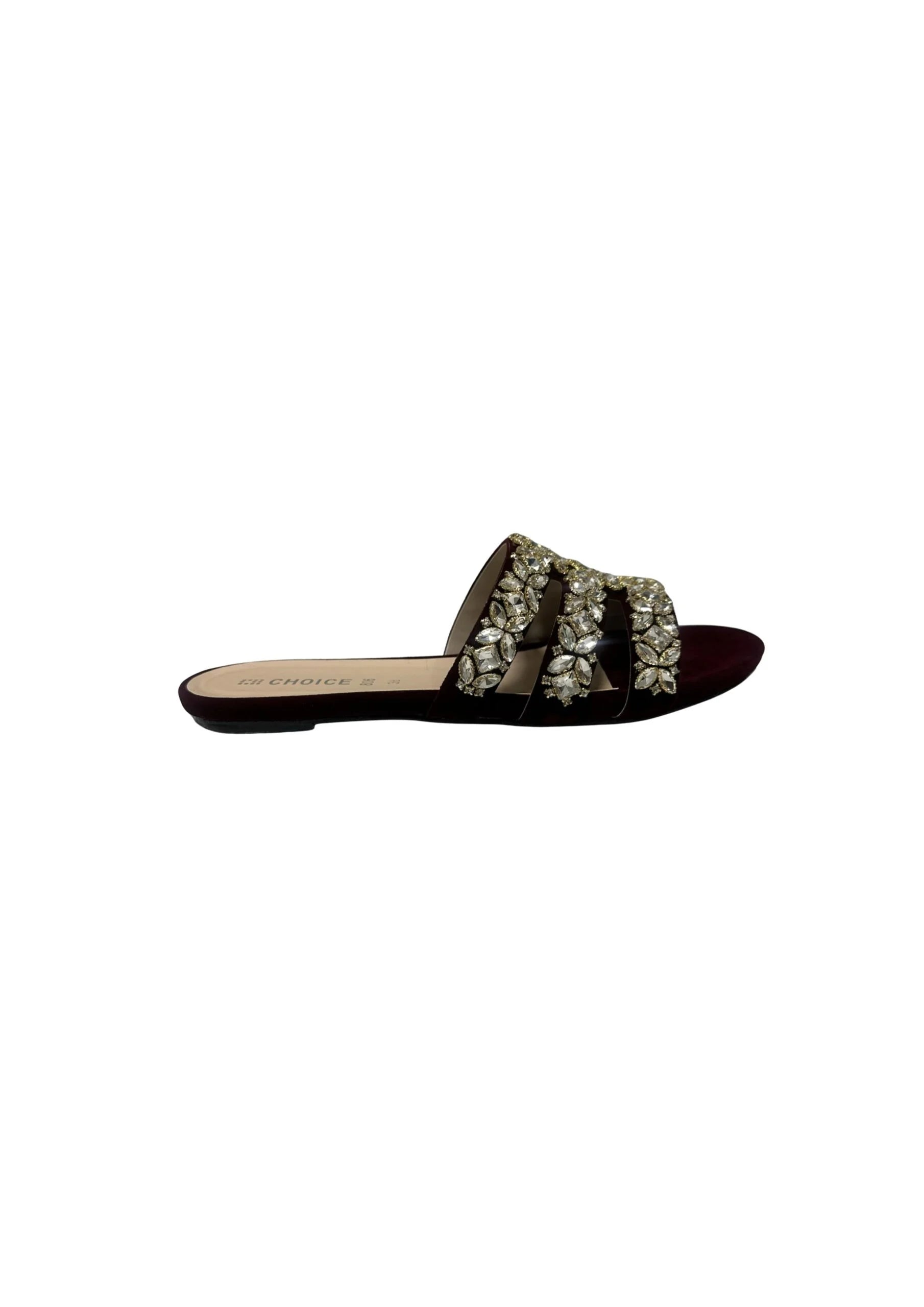 Ladies Fancy Flat Slipper-12715