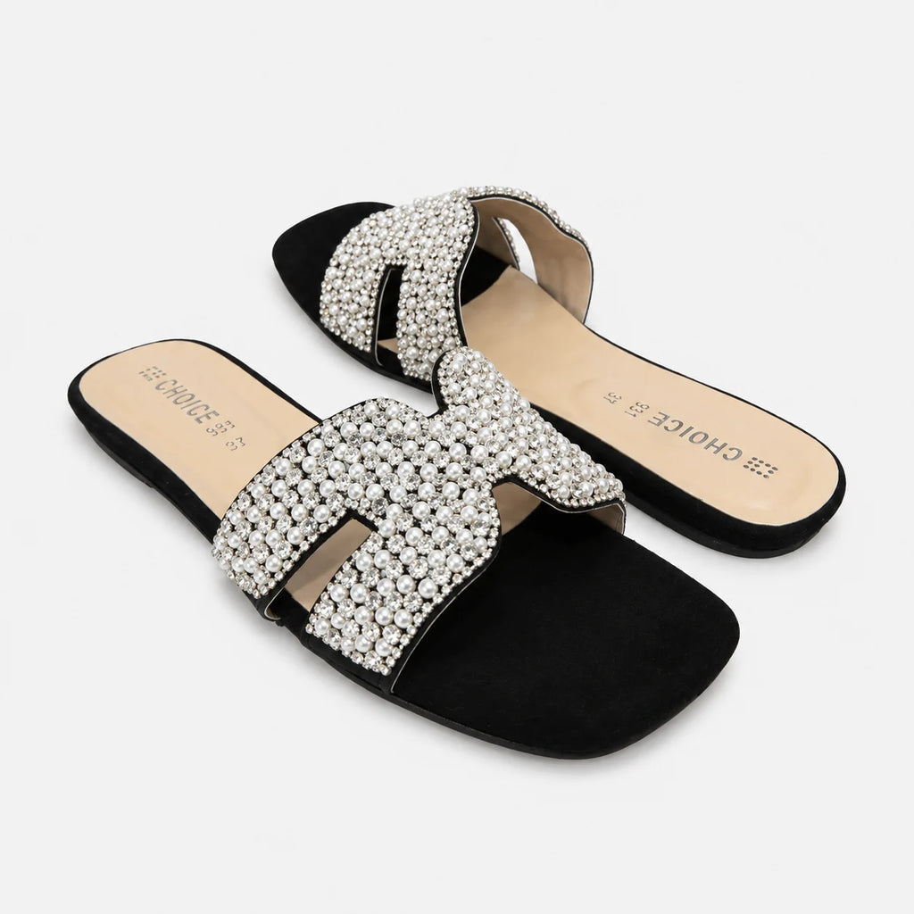 Flat Slipper - Black | 12854