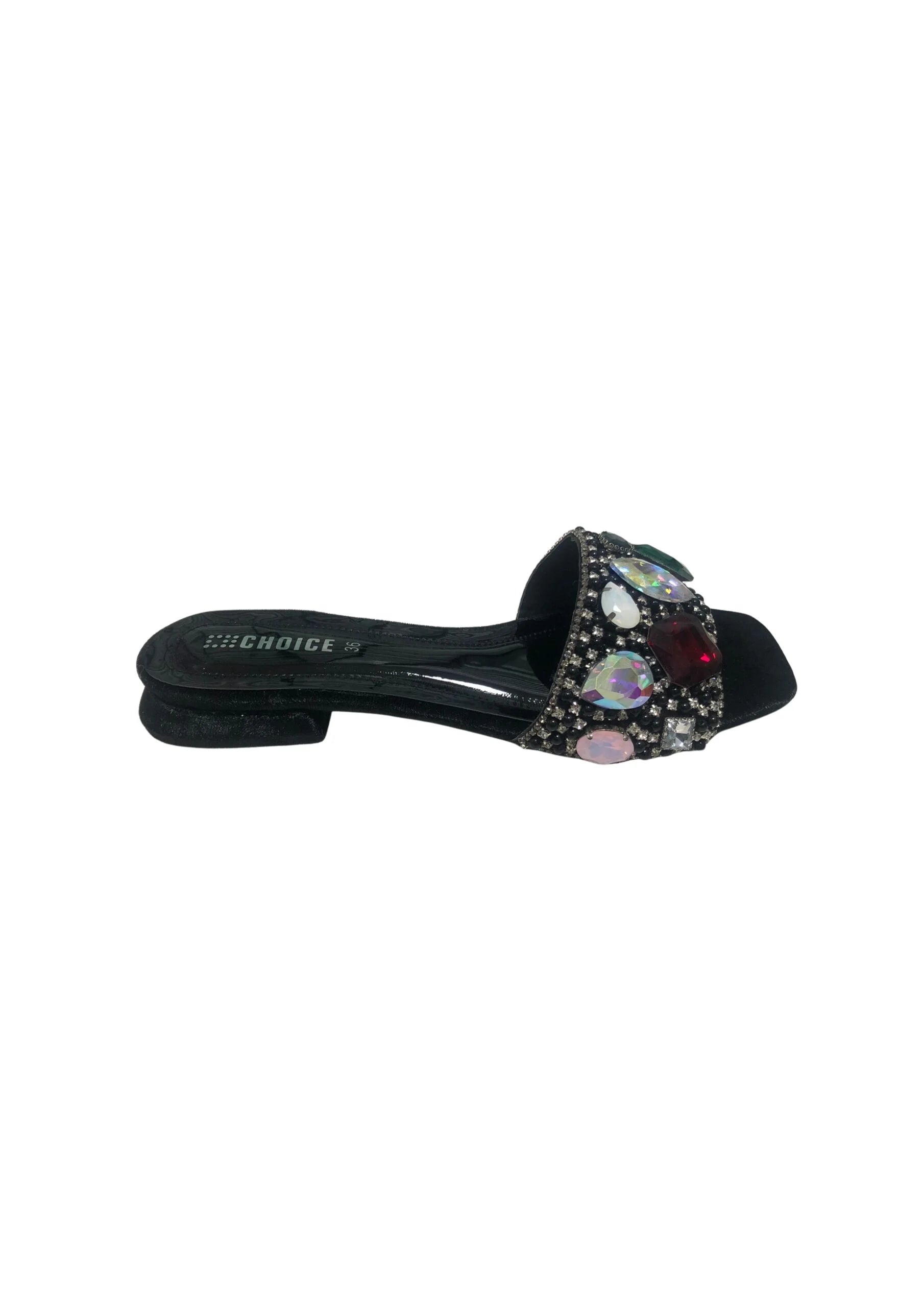 Ladies Fancy Flat Slipper-12859