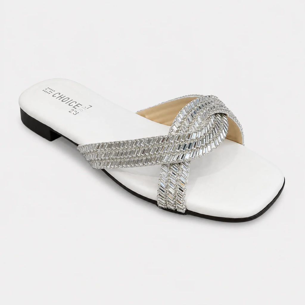 Flat Slipper - White | 12867