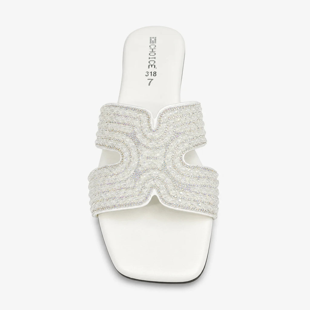 Flat Slipper - White | 12871