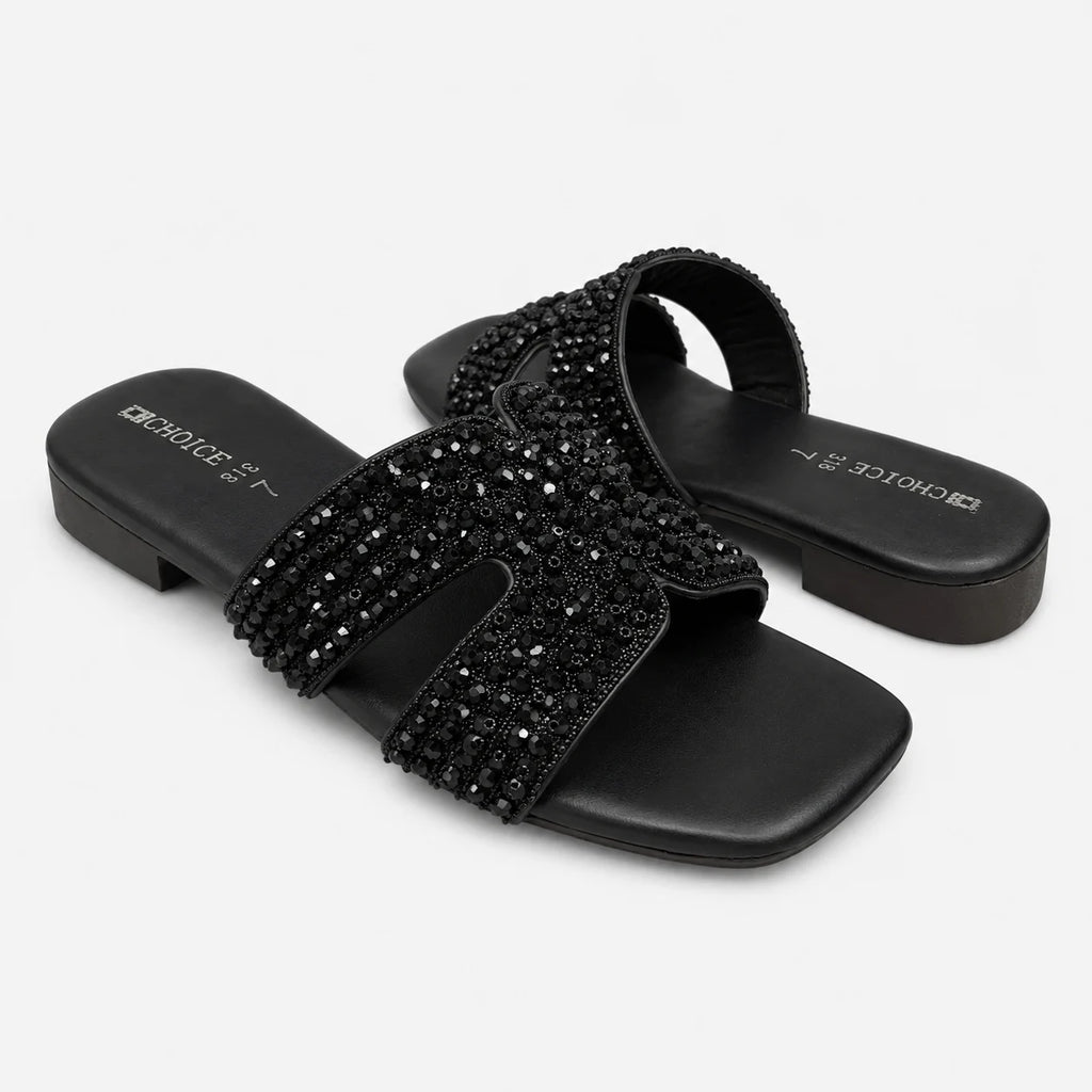 Flat Slipper - Black | 12871