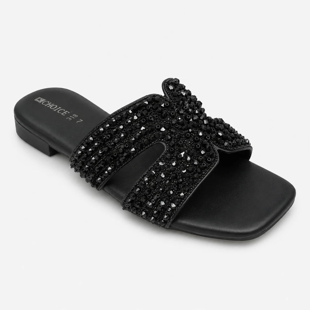 Flat Slipper - Black | 12871