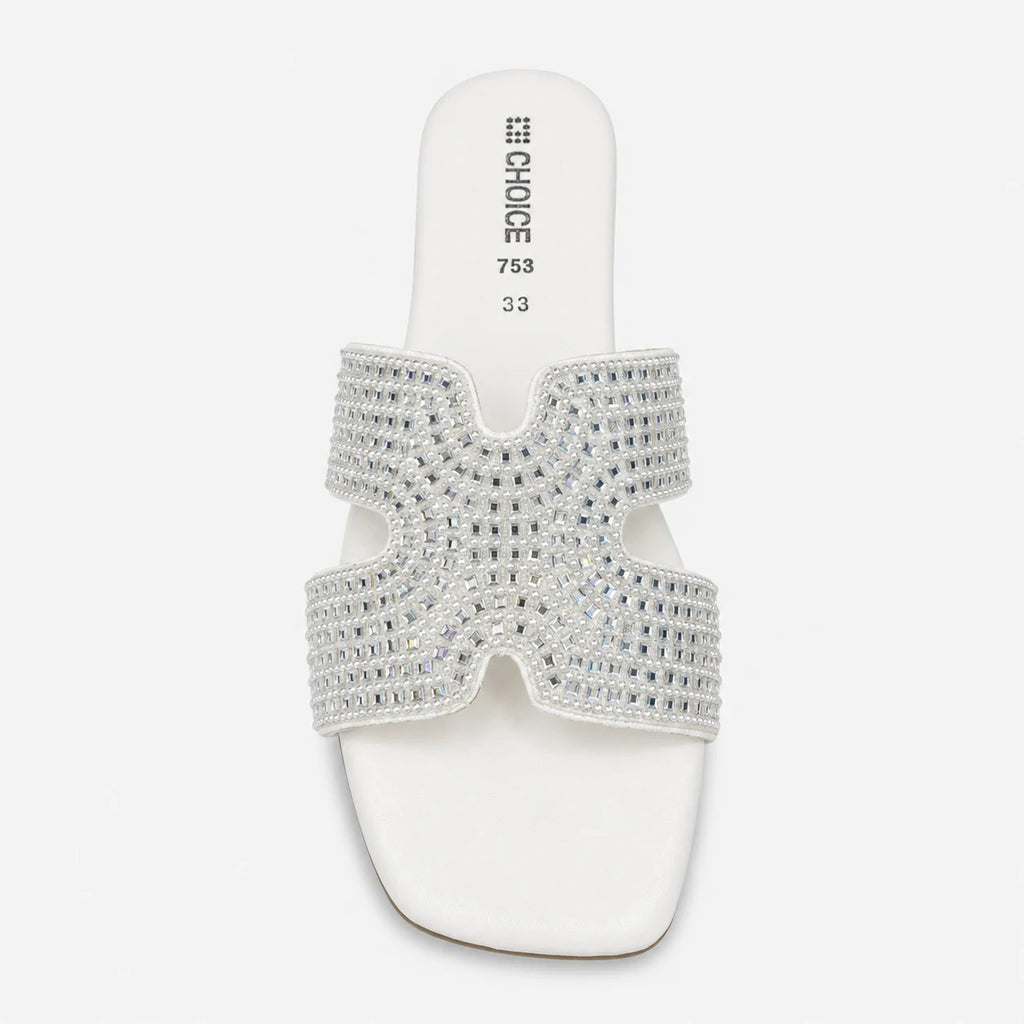 Flat Slipper - White | 12889