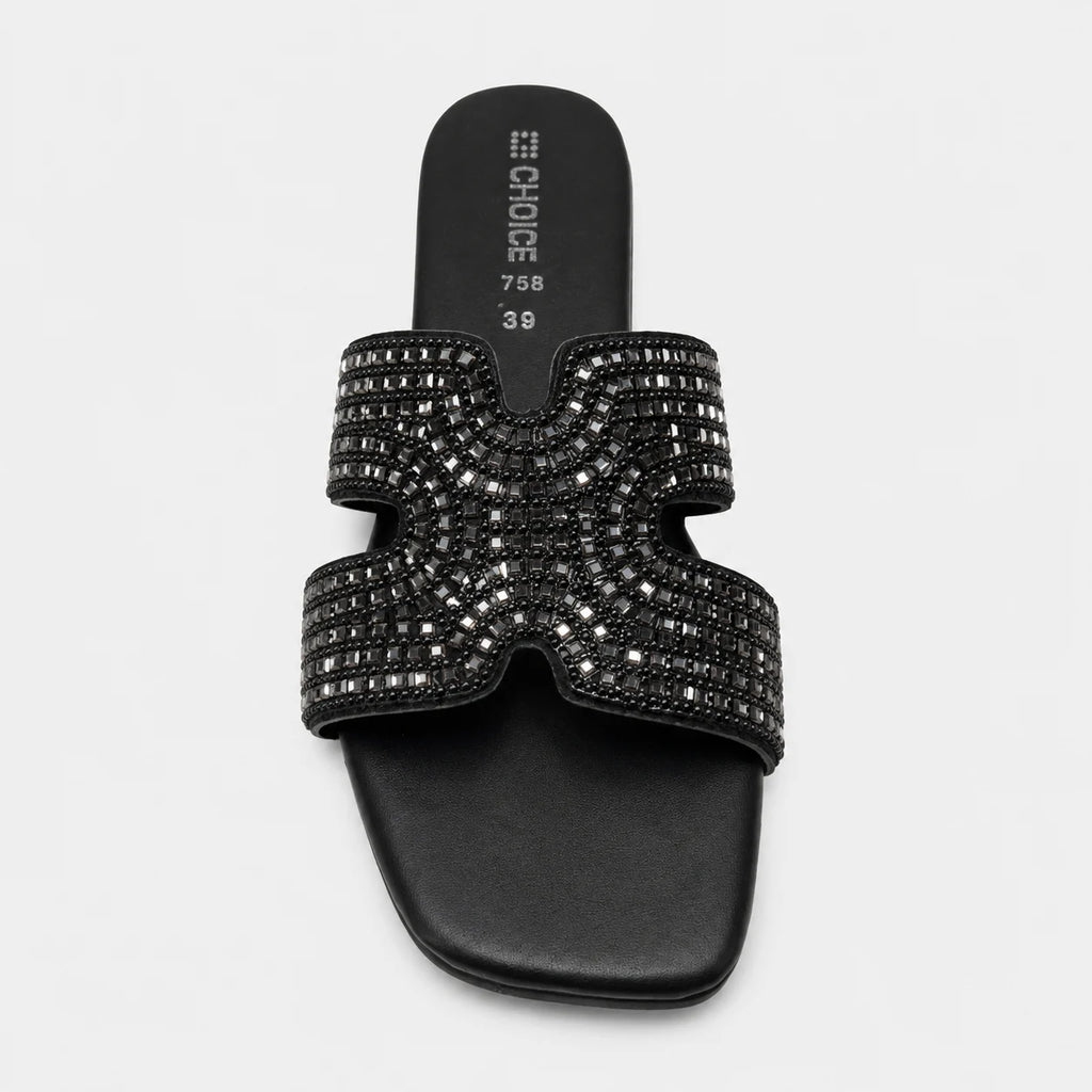 Flat Slipper - Black | 12889
