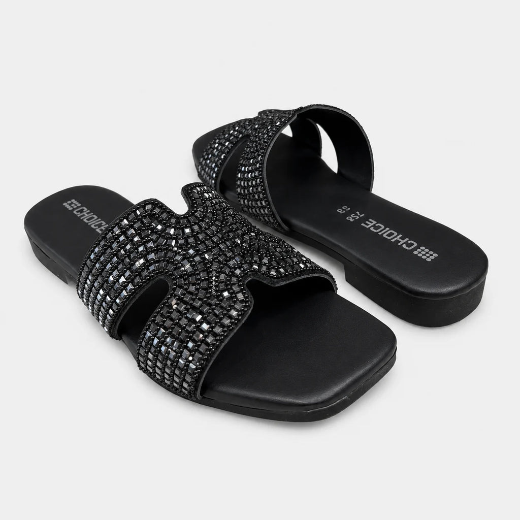 Flat Slipper - Black | 12889