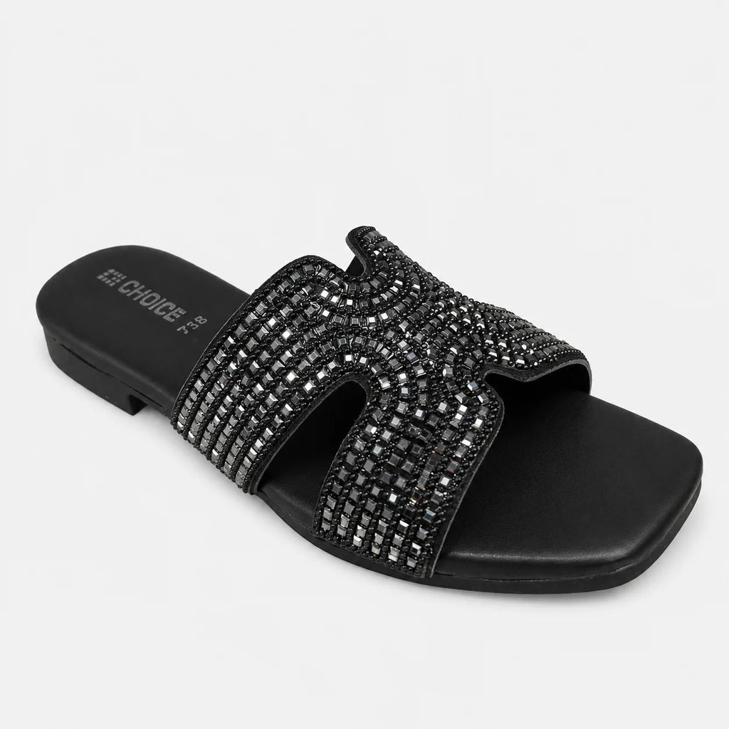 Flat Slipper - Black | 12889