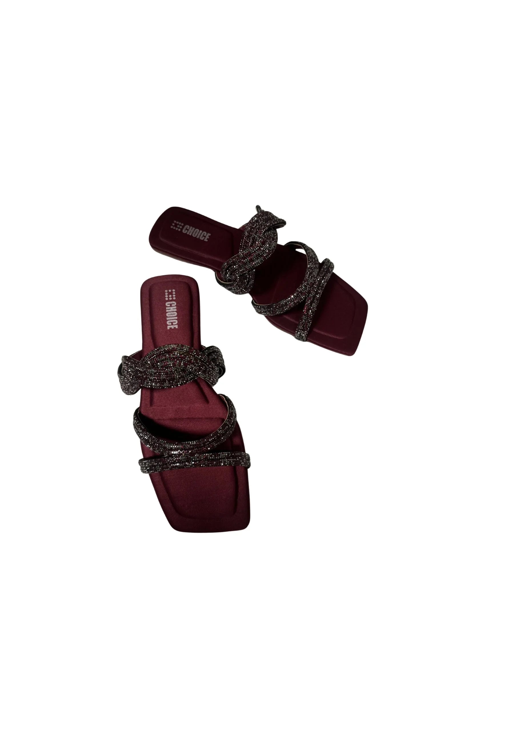 Ladies Fancy Flat Slipper-12895