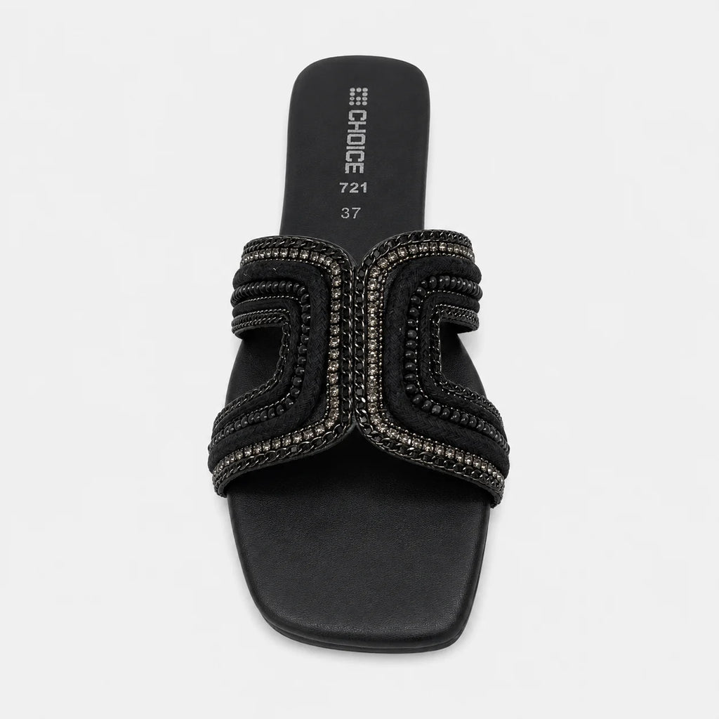Flat Slipper - Black | 12911