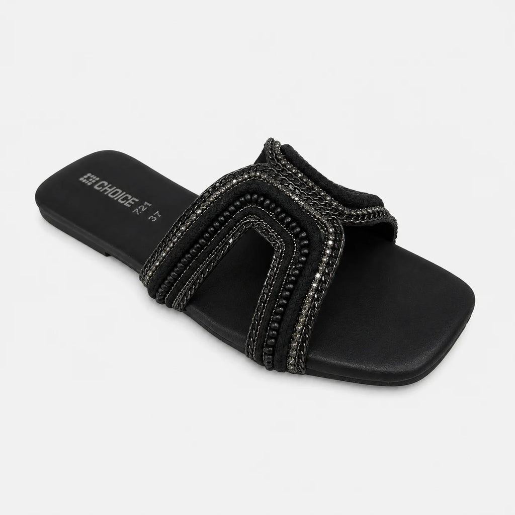 Flat Slipper - Black | 12911