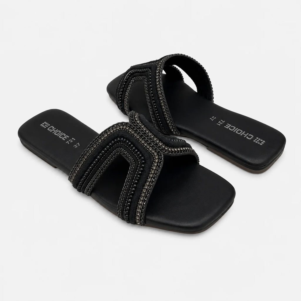 Flat Slipper - Black | 12911