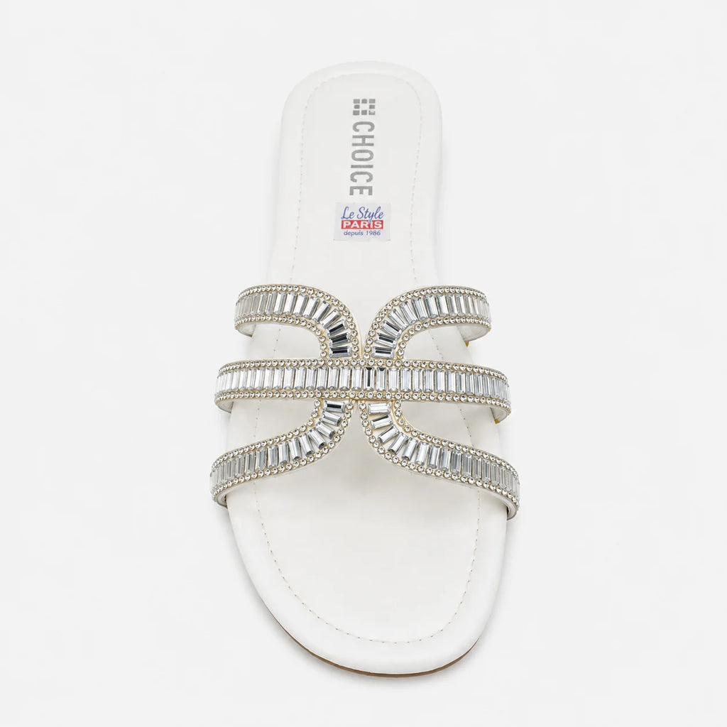 Flat Slipper - White | 12916