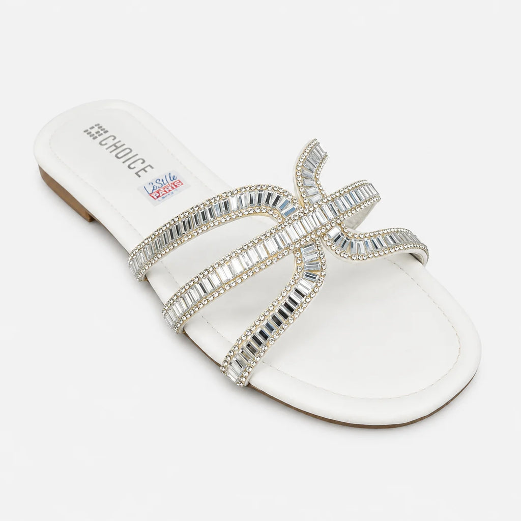 Flat Slipper - White | 12916