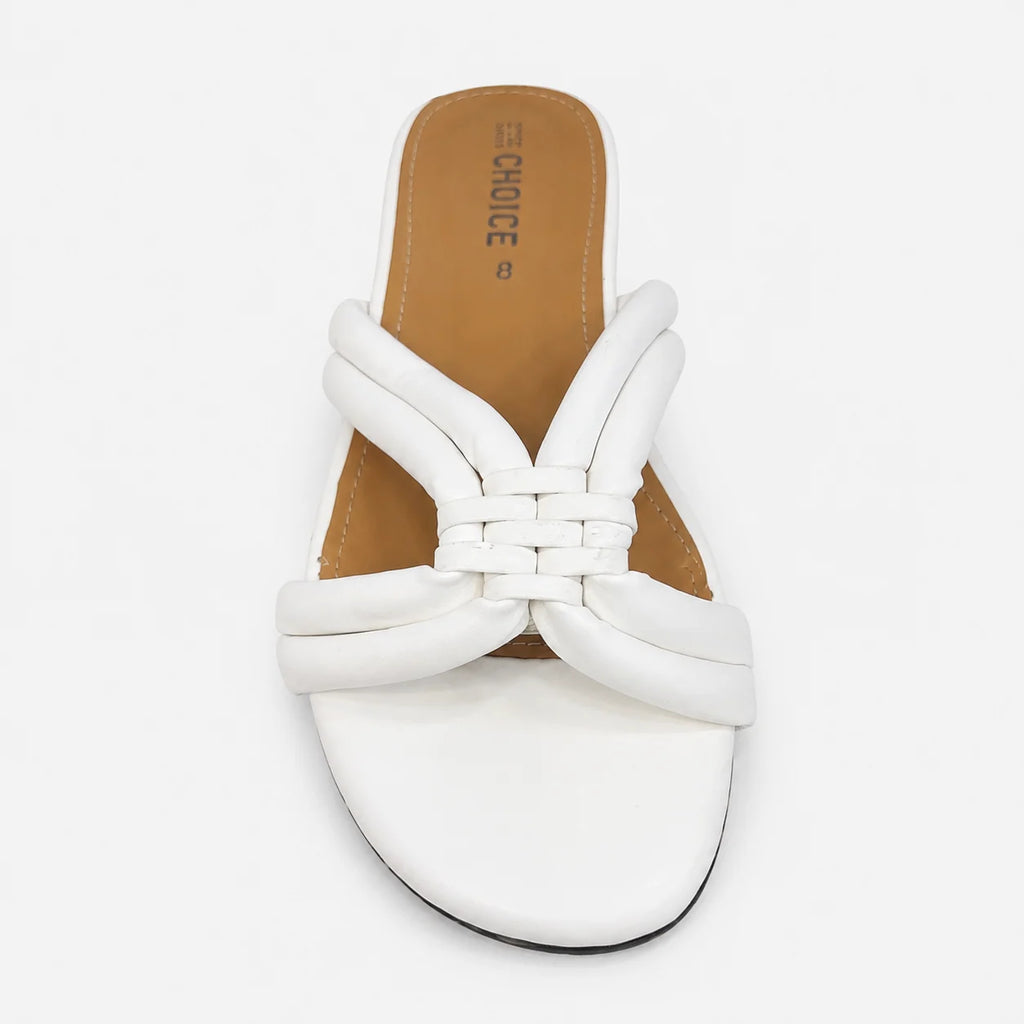 Flat Slipper - White | 12933