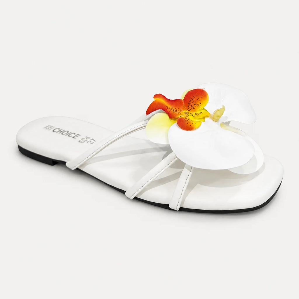 Flat Slipper – White | 12939