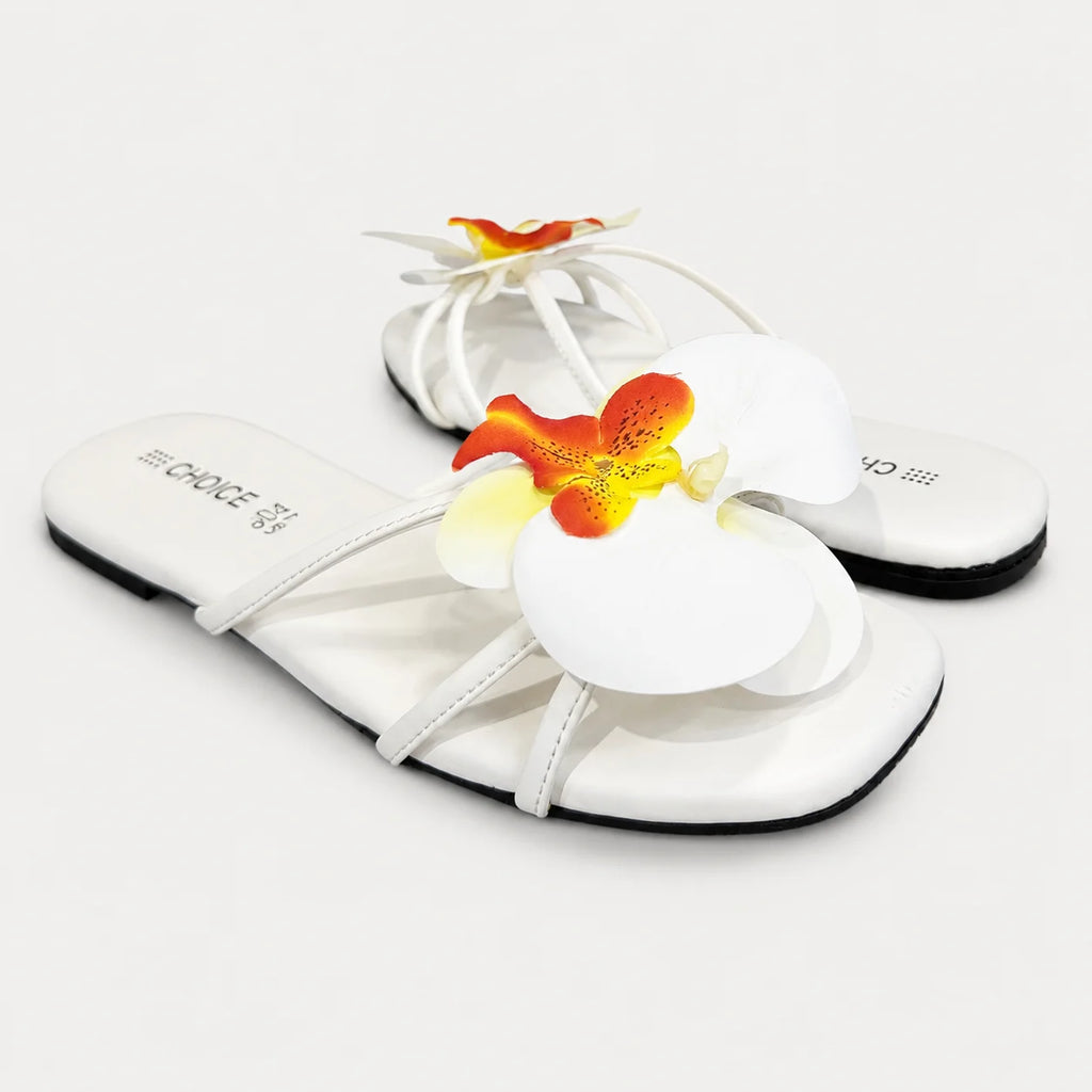 Flat Slipper – White | 12939