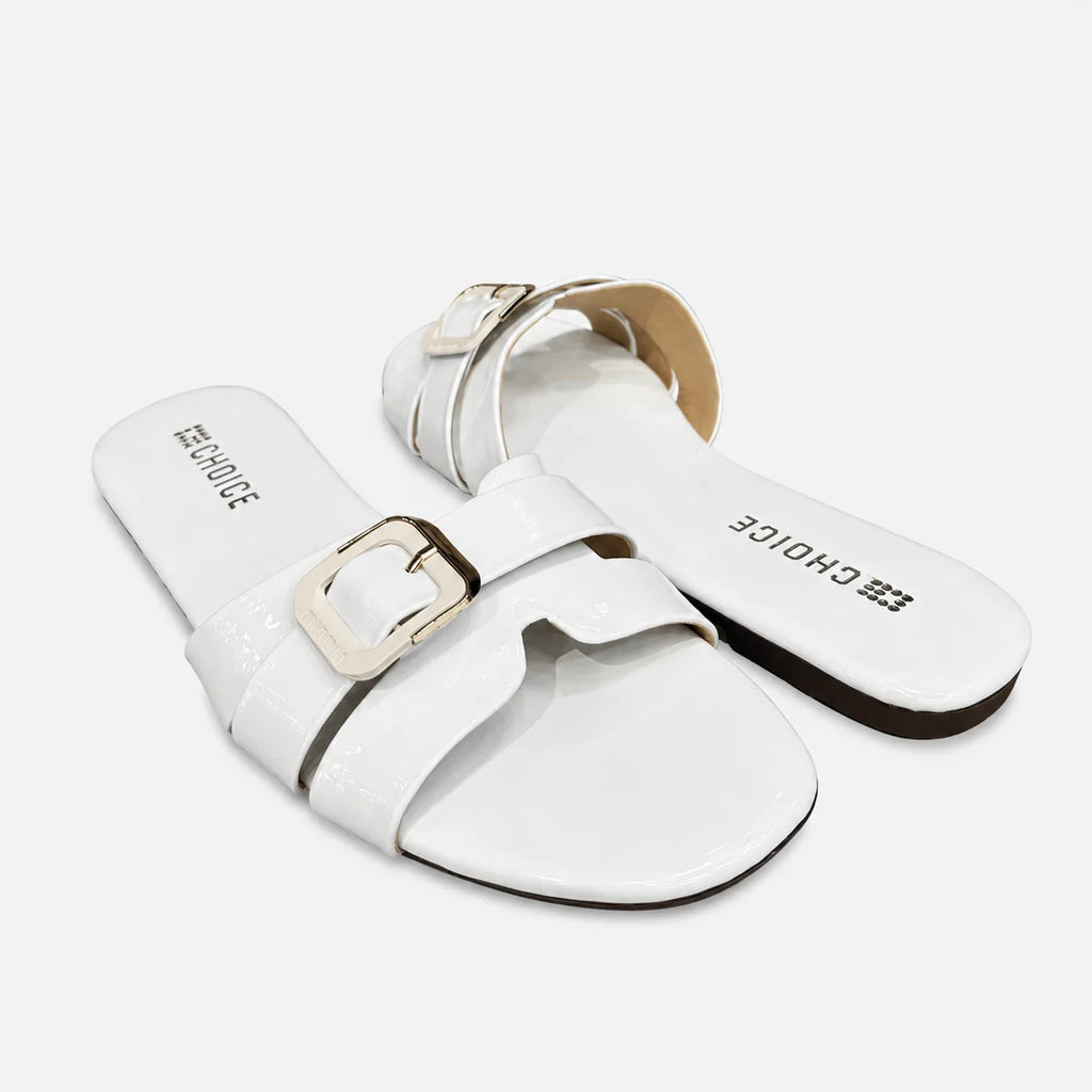 Flat Slipper - White | 12941