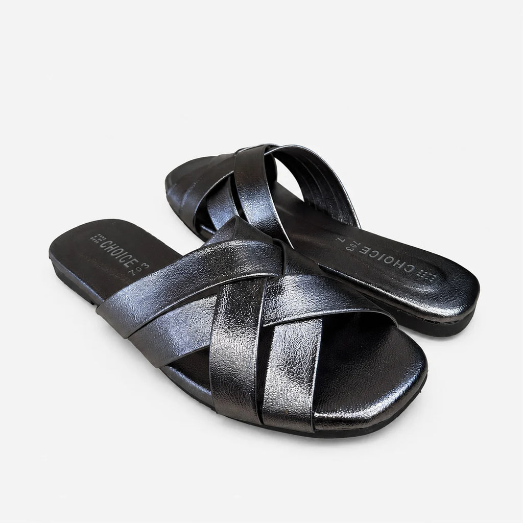 Flat Slipper - Gray | 12953