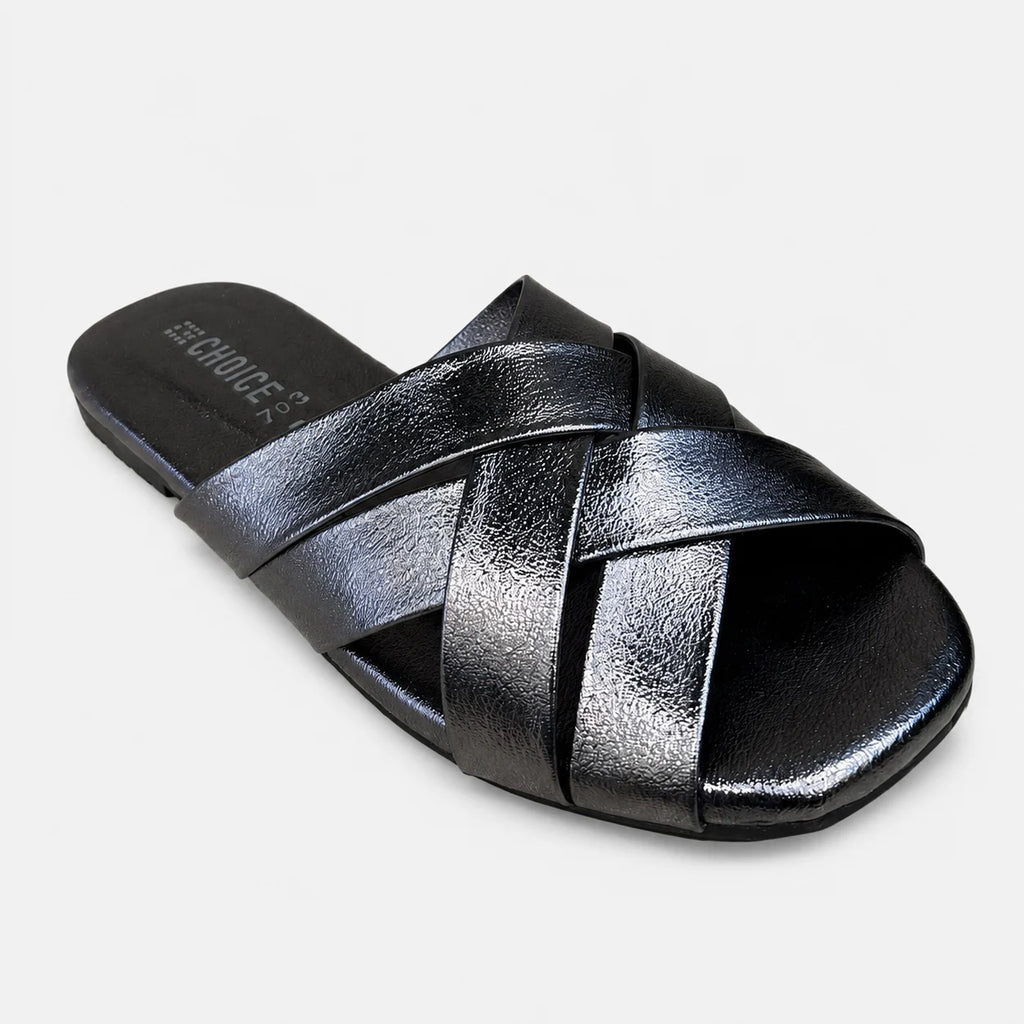 Flat Slipper - Gray | 12953