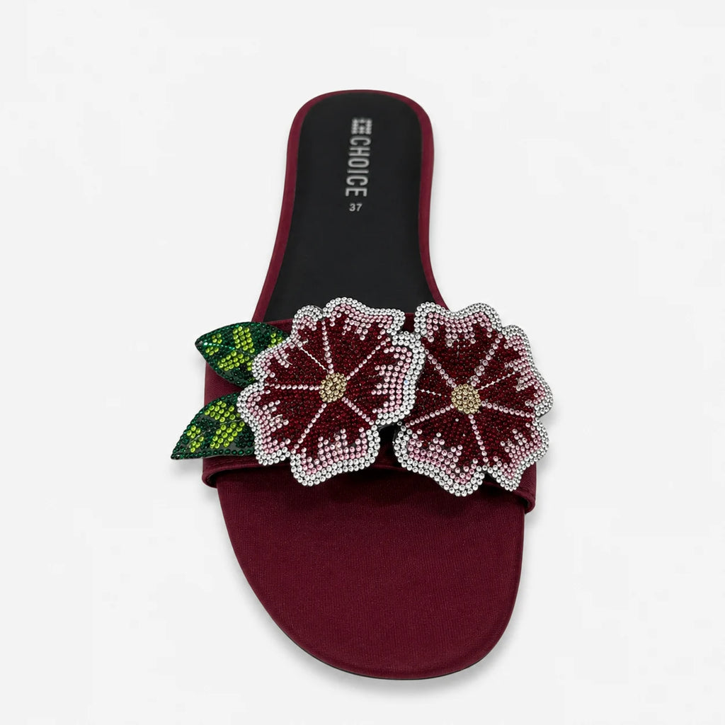 Flat Slipper - Maroon | 12956