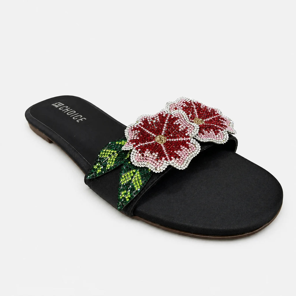 Flat Slipper - Black | 12956