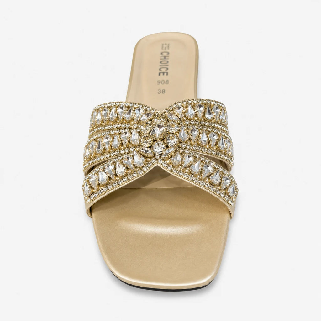 Flat Slipper - Golden | 12957