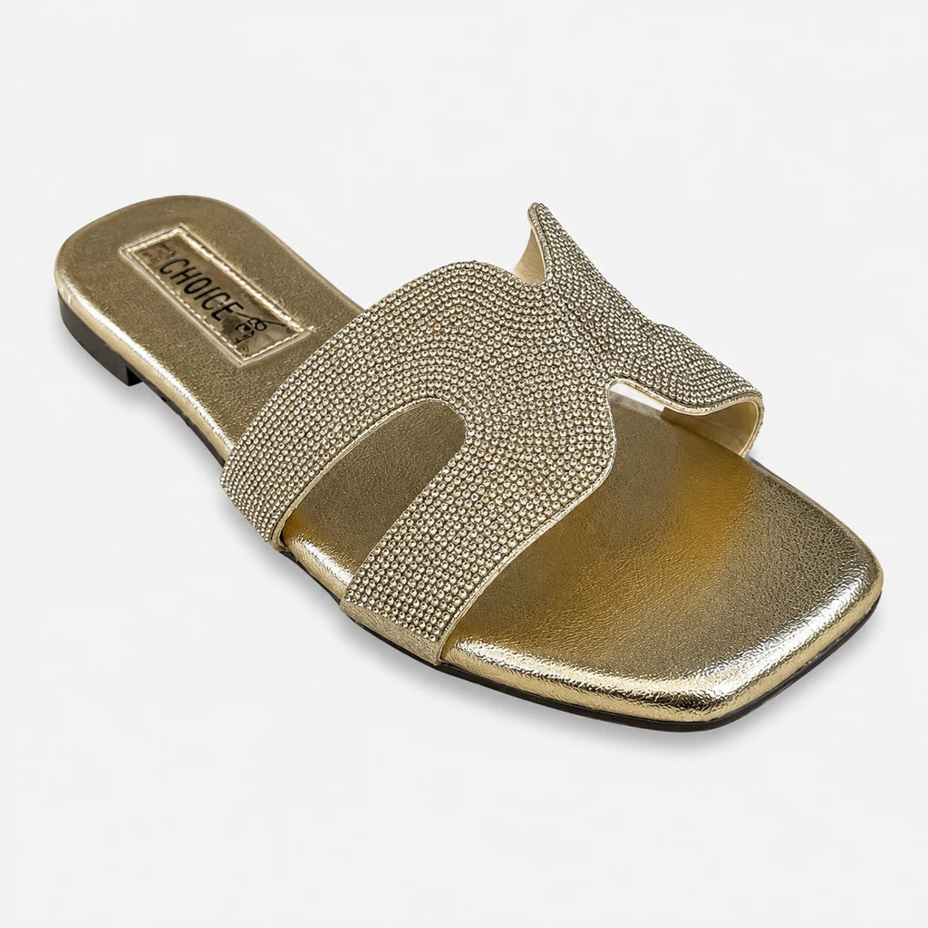 Flat Slipper - Golden | 12958