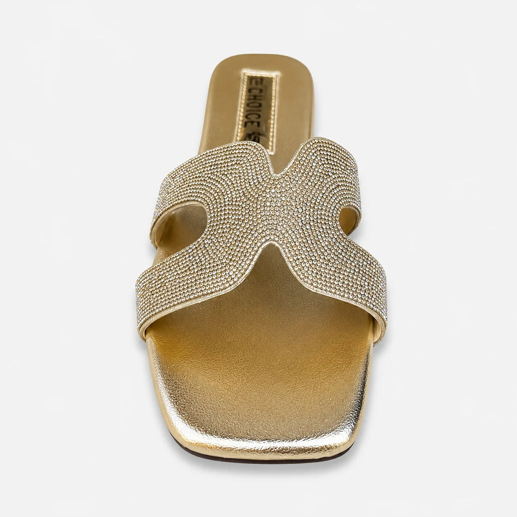 Flat Slipper - Golden | 12958