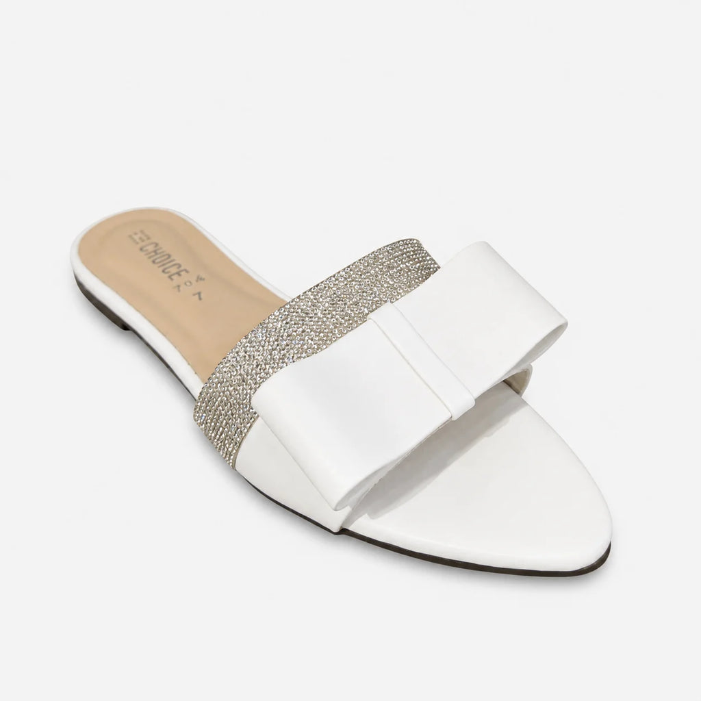 Flat Slipper - White | 12959