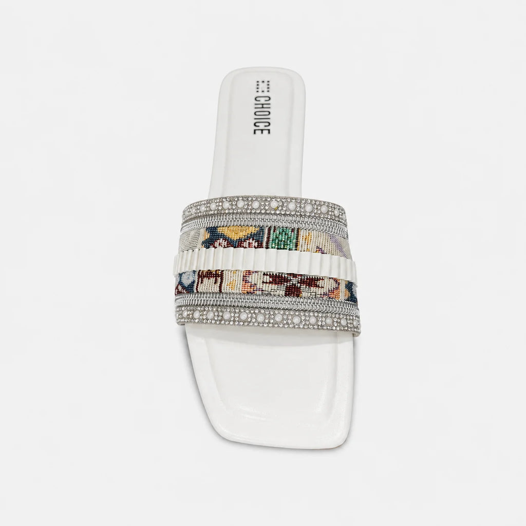 Flat Slipper - White | 12960