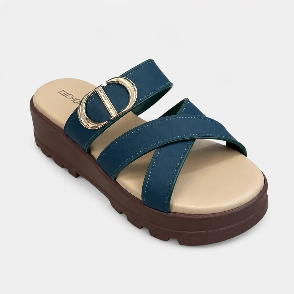 PU Sole Slipper - Green | 14753