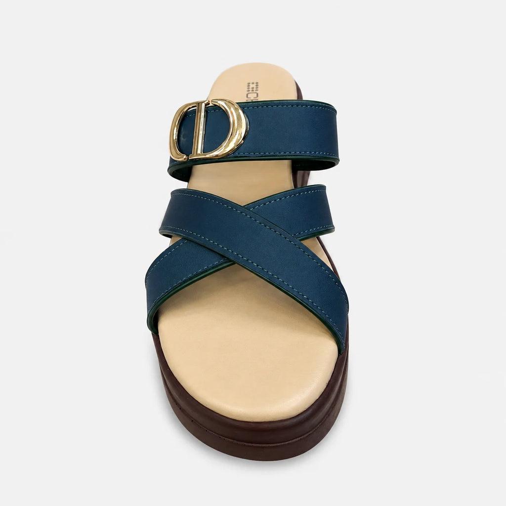 PU Sole Slipper - Green | 14753