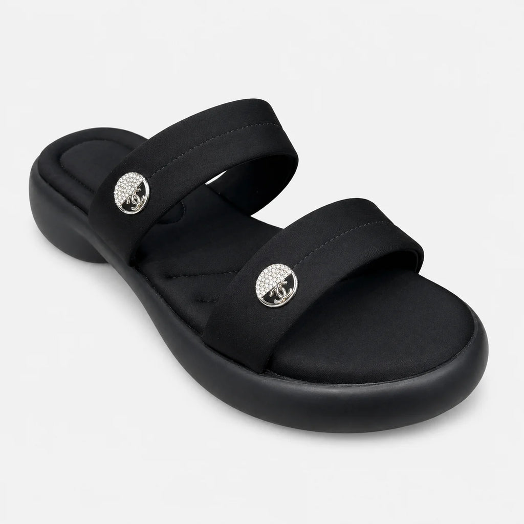 PU Sole Slipper - Black | 14773