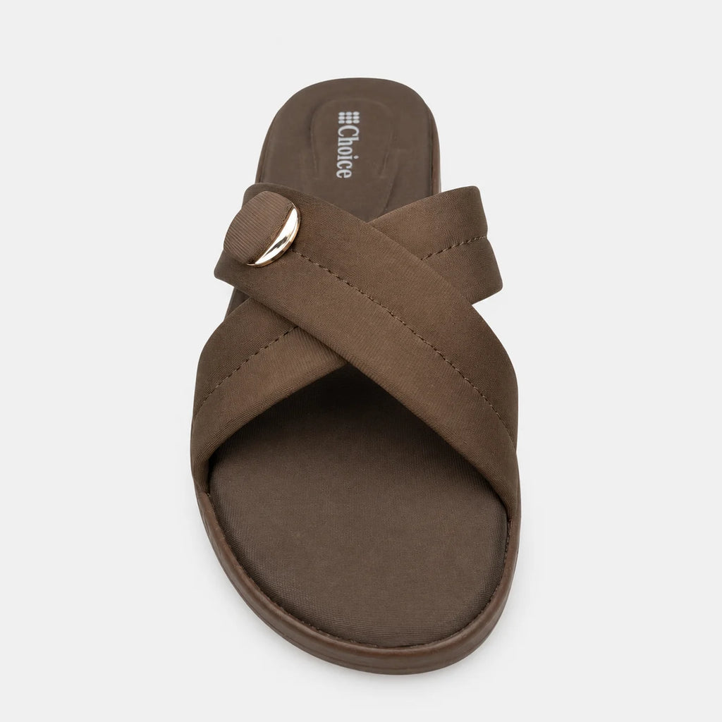PU Sole Slipper - Brown | 14781